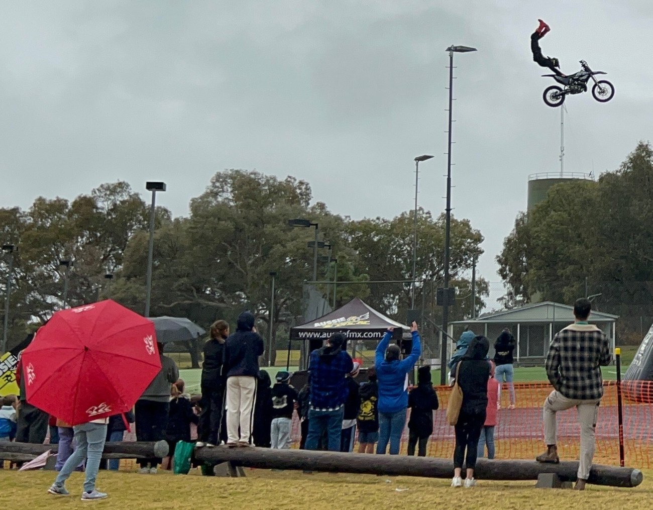 motorbike trick and people watching